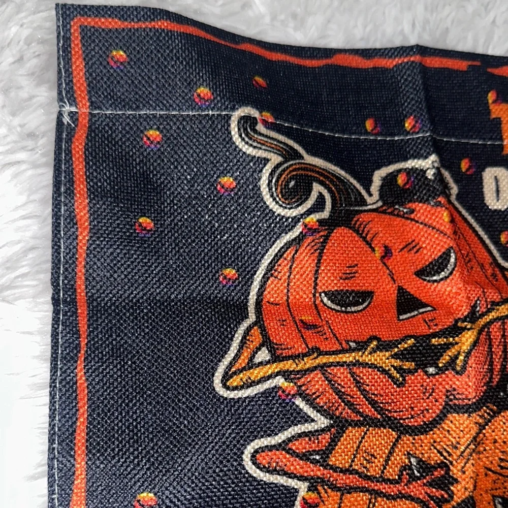 Halloween Trick or Treat Pumpkin Outdoor Tapestry Flag‎ Jack O’ Lantern Design